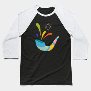 Rosh Hashanah Yom Kippur Shofar Baseball T-Shirt